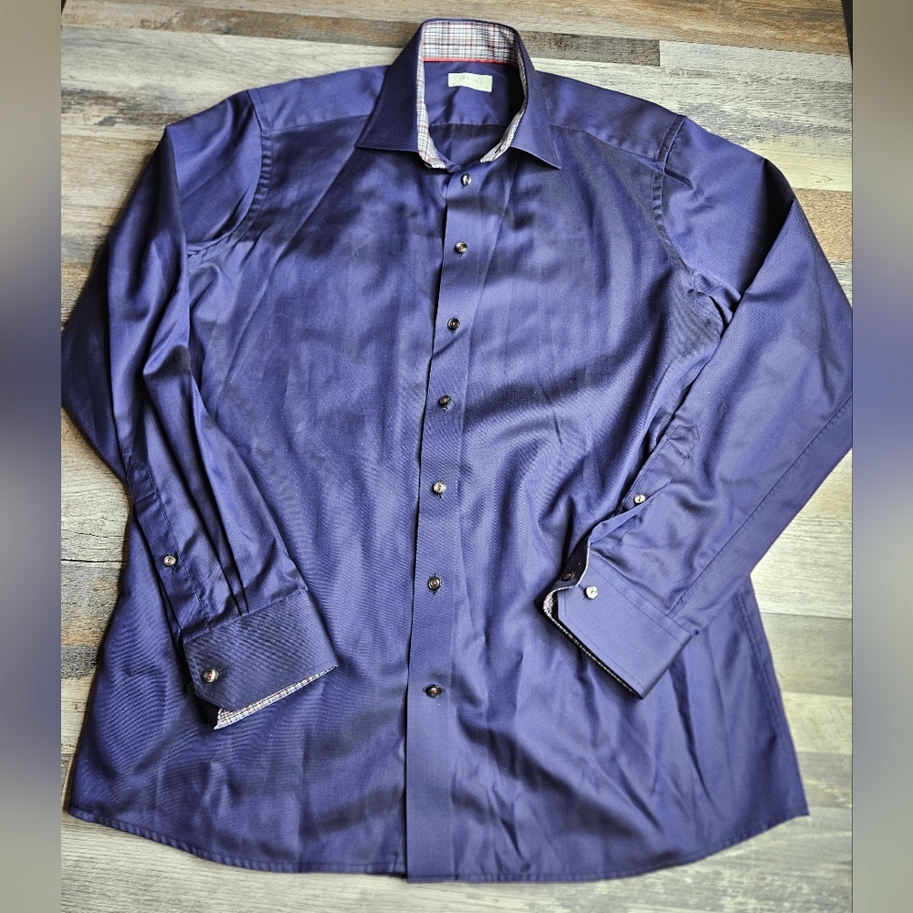 Eton Men's Button Down Shirt Blue
